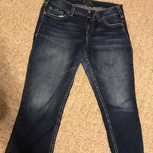 Silver Cropped Jeans